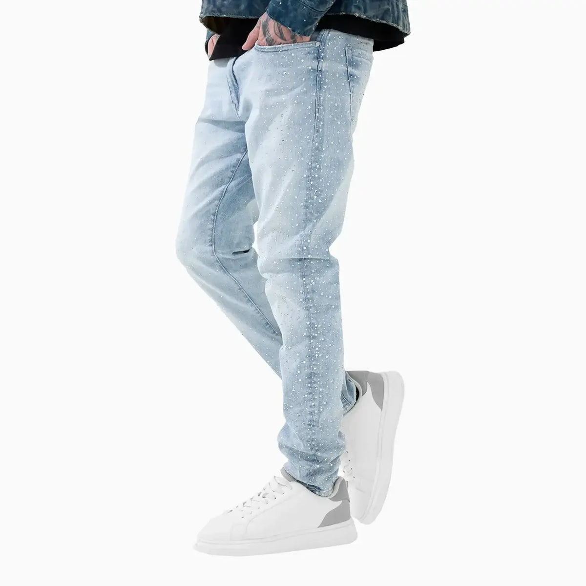Pantalones de mezclilla ajustados ultraligeros para hombre