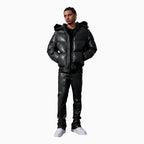 Blouson matelassé SYIP en cuir synthétique embossé pour homme