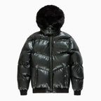 Chaqueta acolchada de PU con relieve SYIP para niños