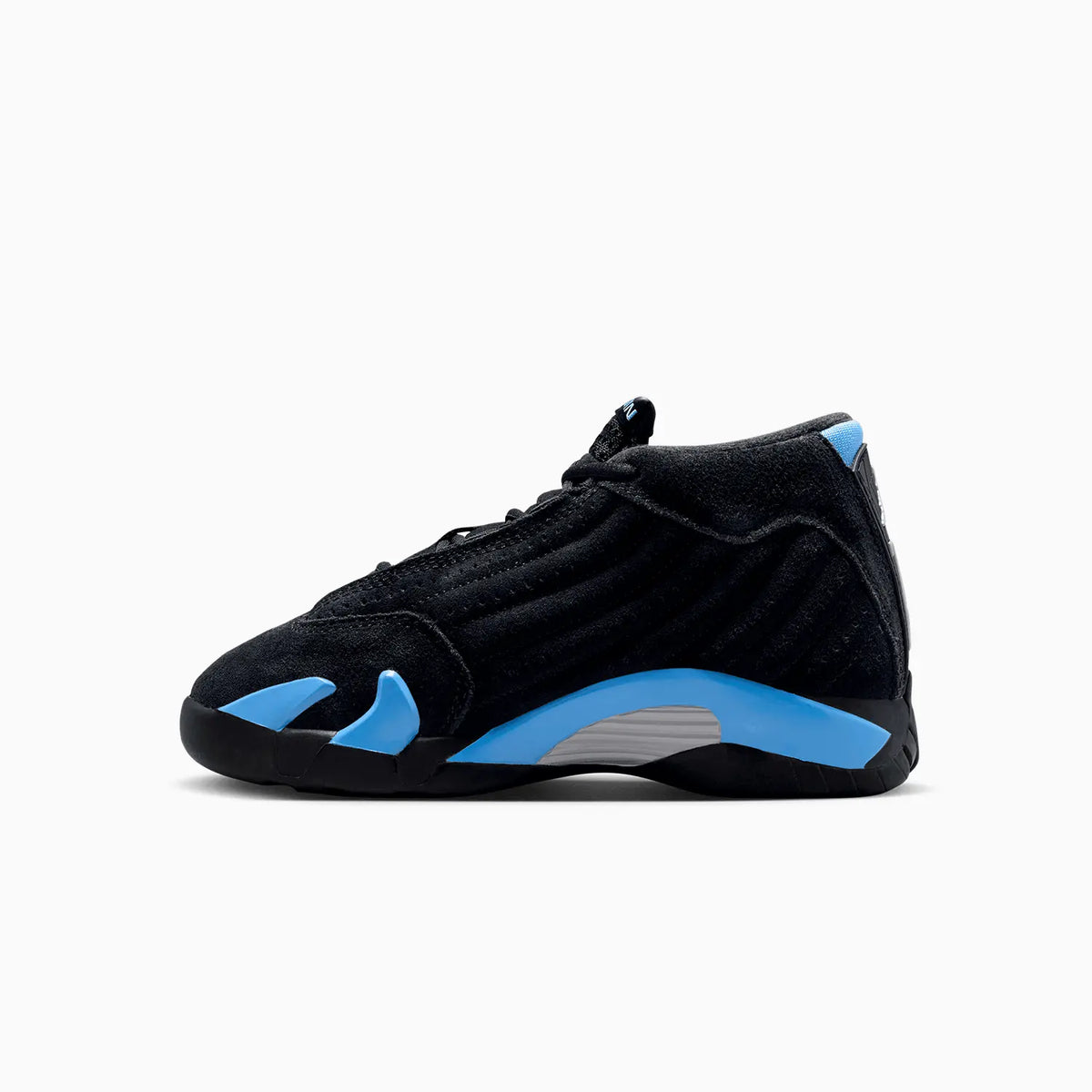 Jordan 14 Retro 'Black University Blue' para niño en edad preescolar
