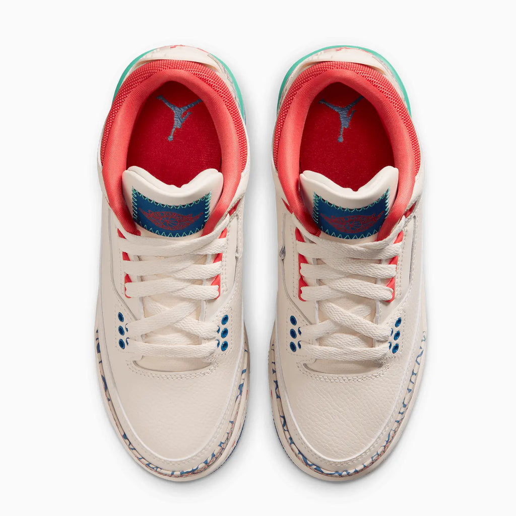 Air Jordan 3 Retro para niños 'Chalk and True Blue' de primaria