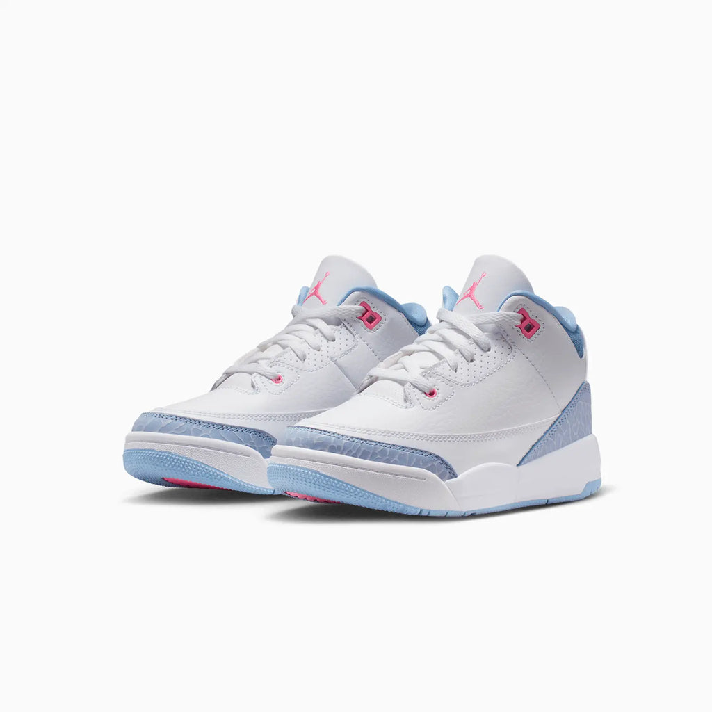Kid's Air Jordan 3 Retro 'White Cobalt Bliss' Pre School