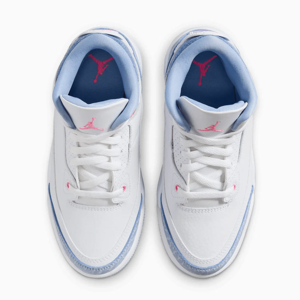 Kid's Air Jordan 3 Retro 'White Cobalt Bliss' Pre School