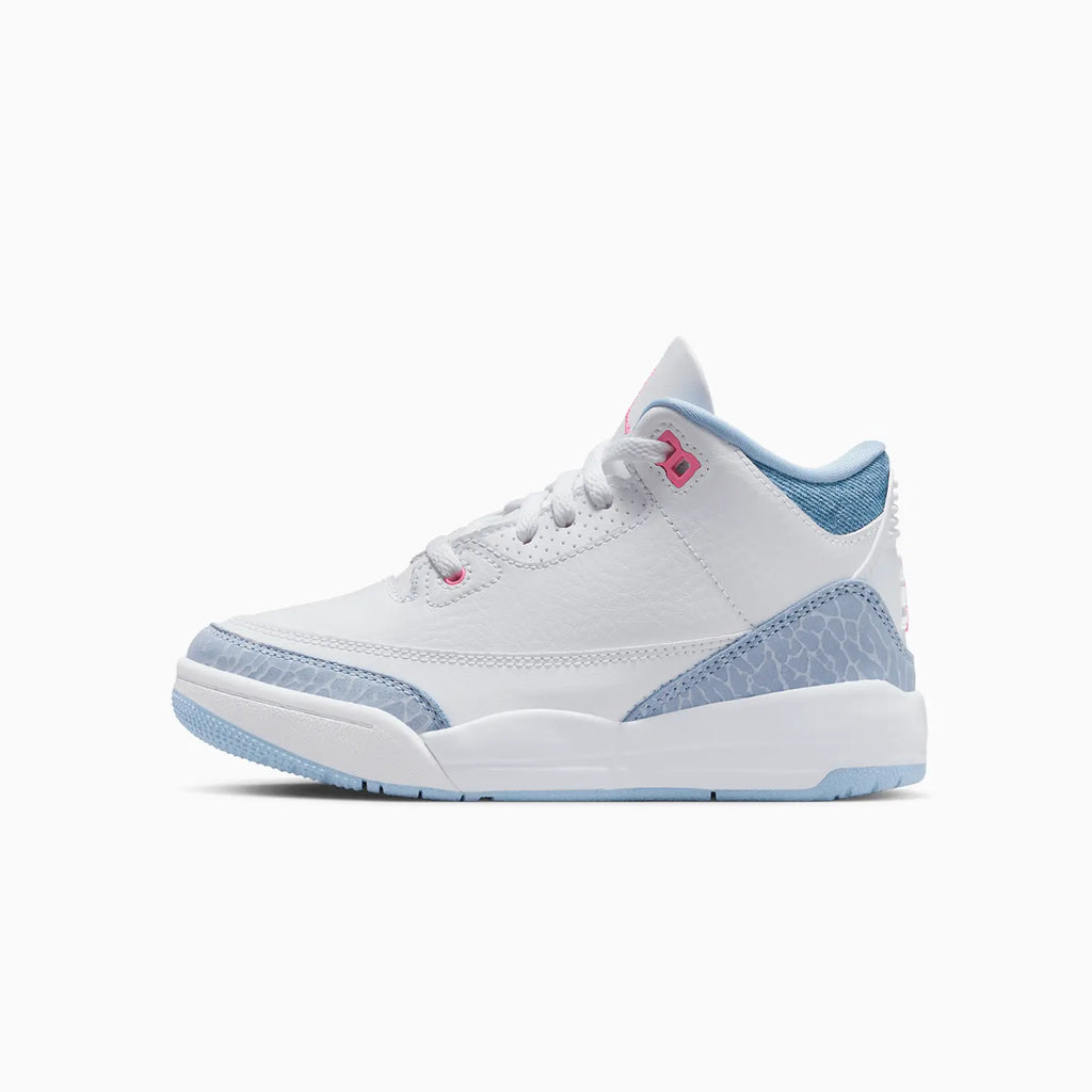 Kid's Air Jordan 3 Retro 'White Cobalt Bliss' Pre School