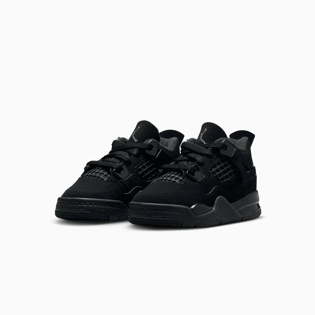 Air Jordan 4 Retro 'Black Cat' para niños pequeños