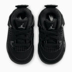 Air Jordan 4 Retro 'Black Cat' para niños pequeños