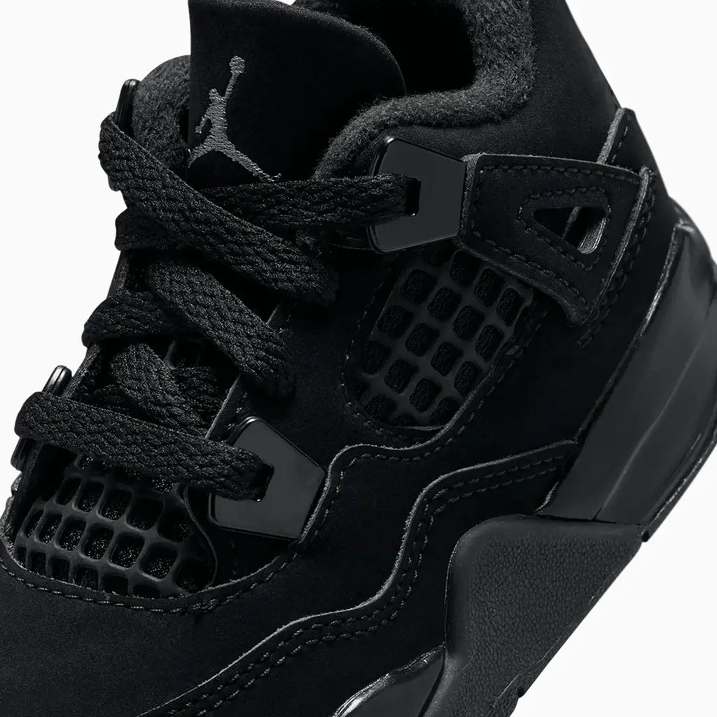 Air Jordan 4 Retro 'Black Cat' para niños pequeños
