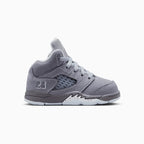 Air Jordan 5 Retro 'Wolf Grey' para niños pequeños