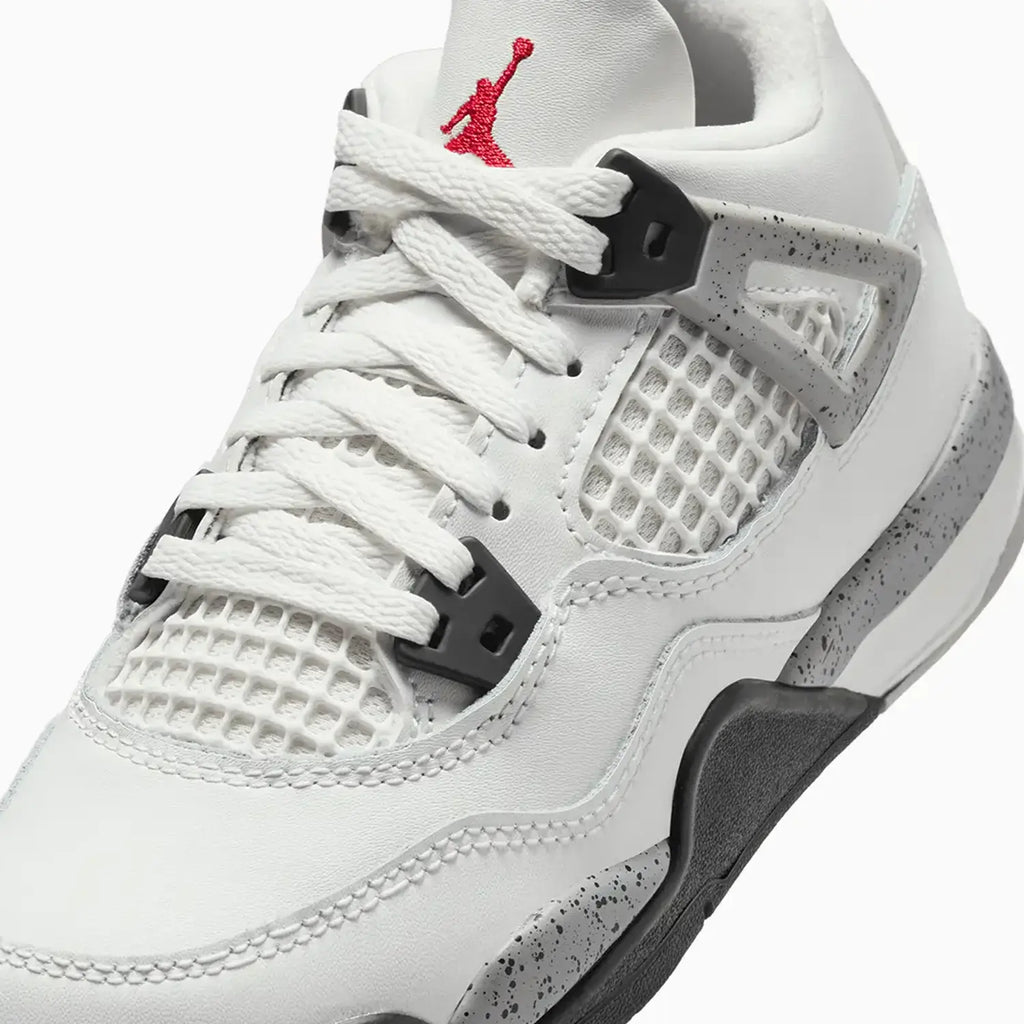 Jordan 4 Retro OG 'White Cement' Preescolar para Niño