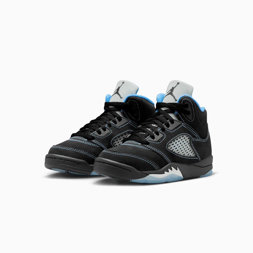 Jordan 5 Retro 'Black University Blue' para niños de preescolar