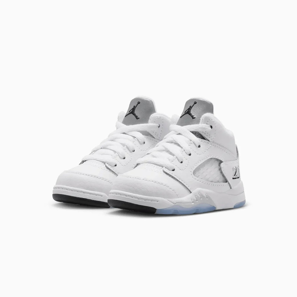 Jordan 5 Retro 'White Metallic' para niños pequeños