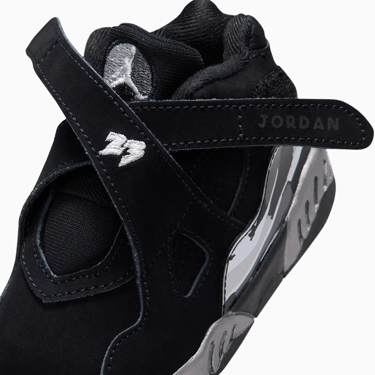 Jordan 8 Retro 'Chrome' para niños pequeños