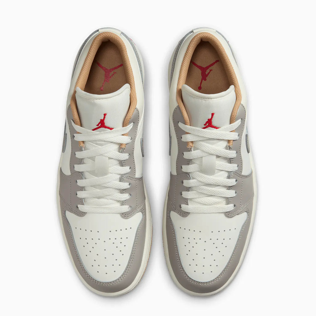 Air Jordan 1 Low de hombre 'Sail Fire Red College Grey'