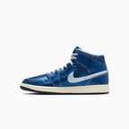 Women's Air Jordan 1 Mid SE 'Metallic Blue Quilted'