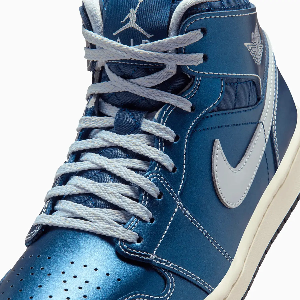 Women's Air Jordan 1 Mid SE 'Metallic Blue Quilted'