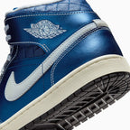 Women's Air Jordan 1 Mid SE 'Metallic Blue Quilted'