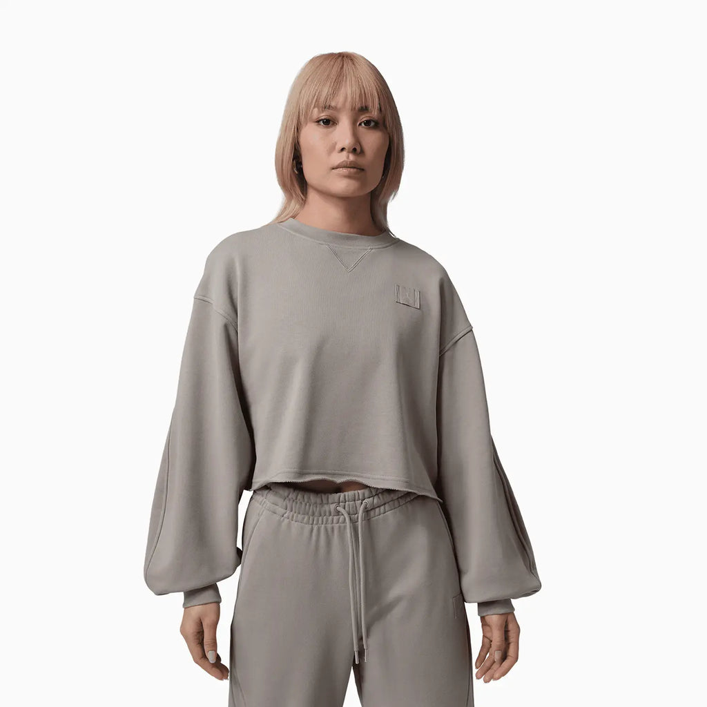 Conjunto de felpa corta con bajo abierto para mujer Flight