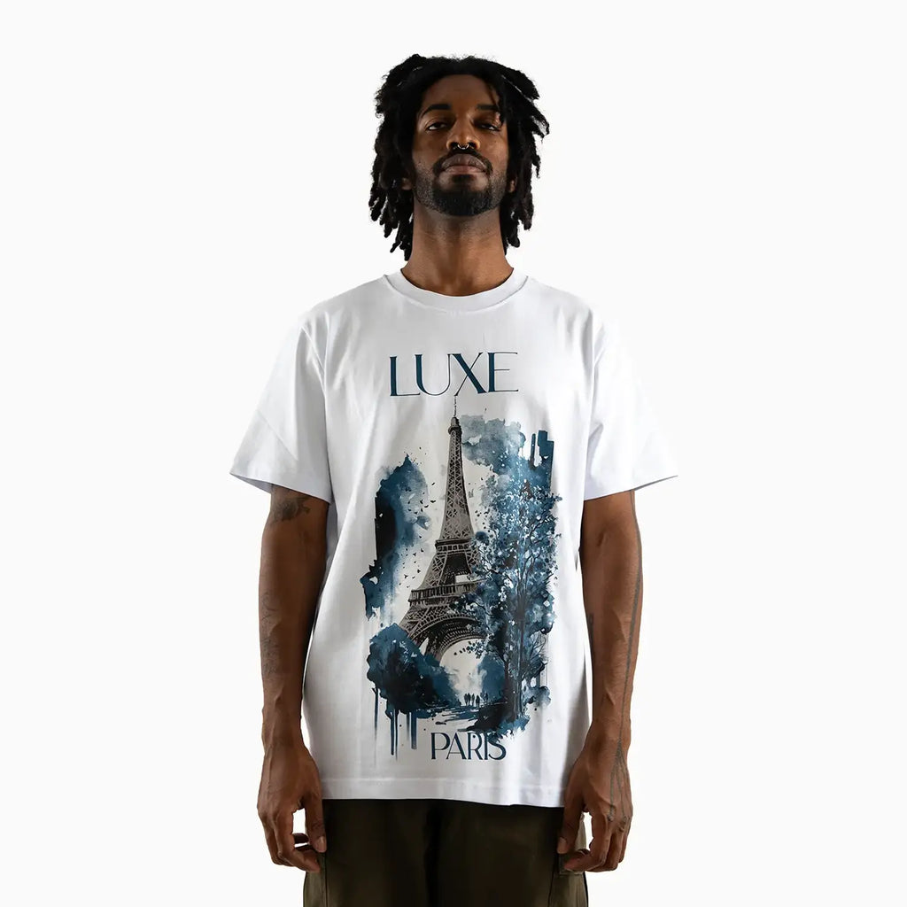 Camiseta de manga corta para hombre con el logo de París