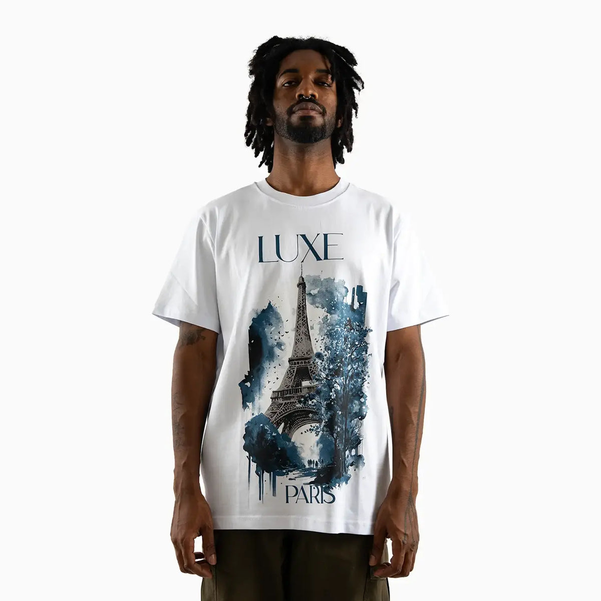 Camiseta de manga corta para hombre con el logo de París