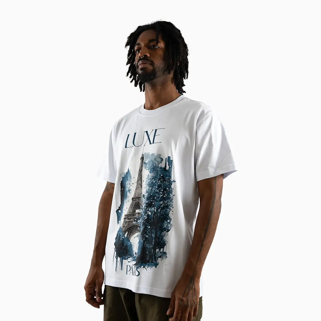 Camiseta de manga corta para hombre con el logo de París