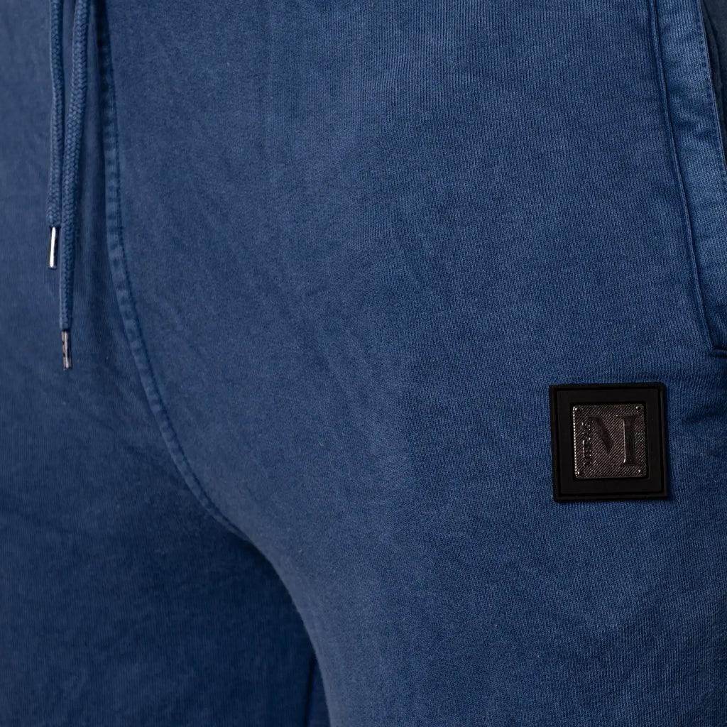 Pantalón de chándal azul lavado para hombre
