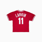 Camiseta auténtica de Barry Larkin de los Cincinnati Reds de la MLB de 1990