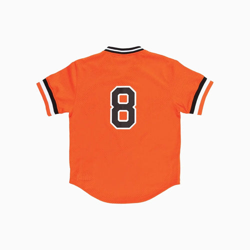 Authentic Cal Ripken Jr. Baltimore Orioles Orange 1988 Mesh Batting Practice Jersey