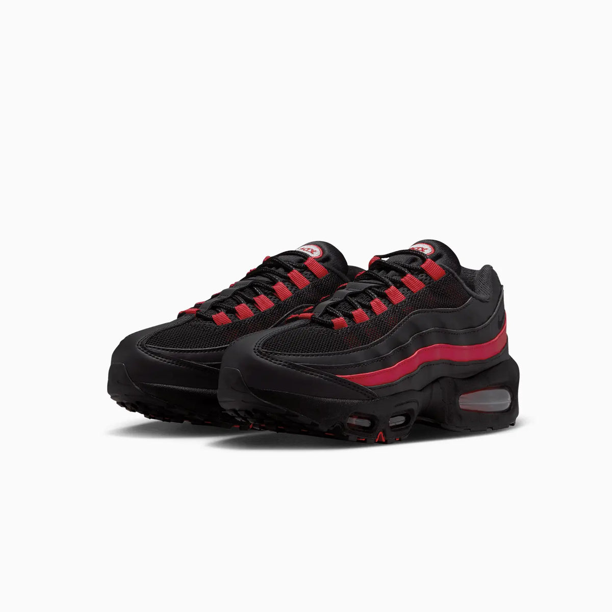 Kid's Air Max 95 'Black Team Crimson' Grade School