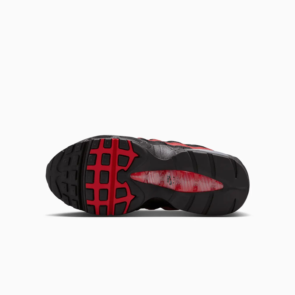 Air Max 95 para niños 'Black Team Crimson' escuela primaria
