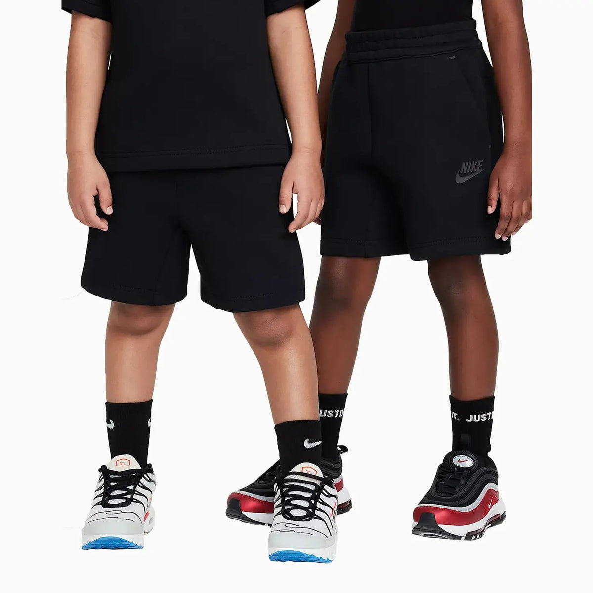Conjunto de shorts tejidos de vellón técnico de 2 piezas para ropa deportiva infantil
