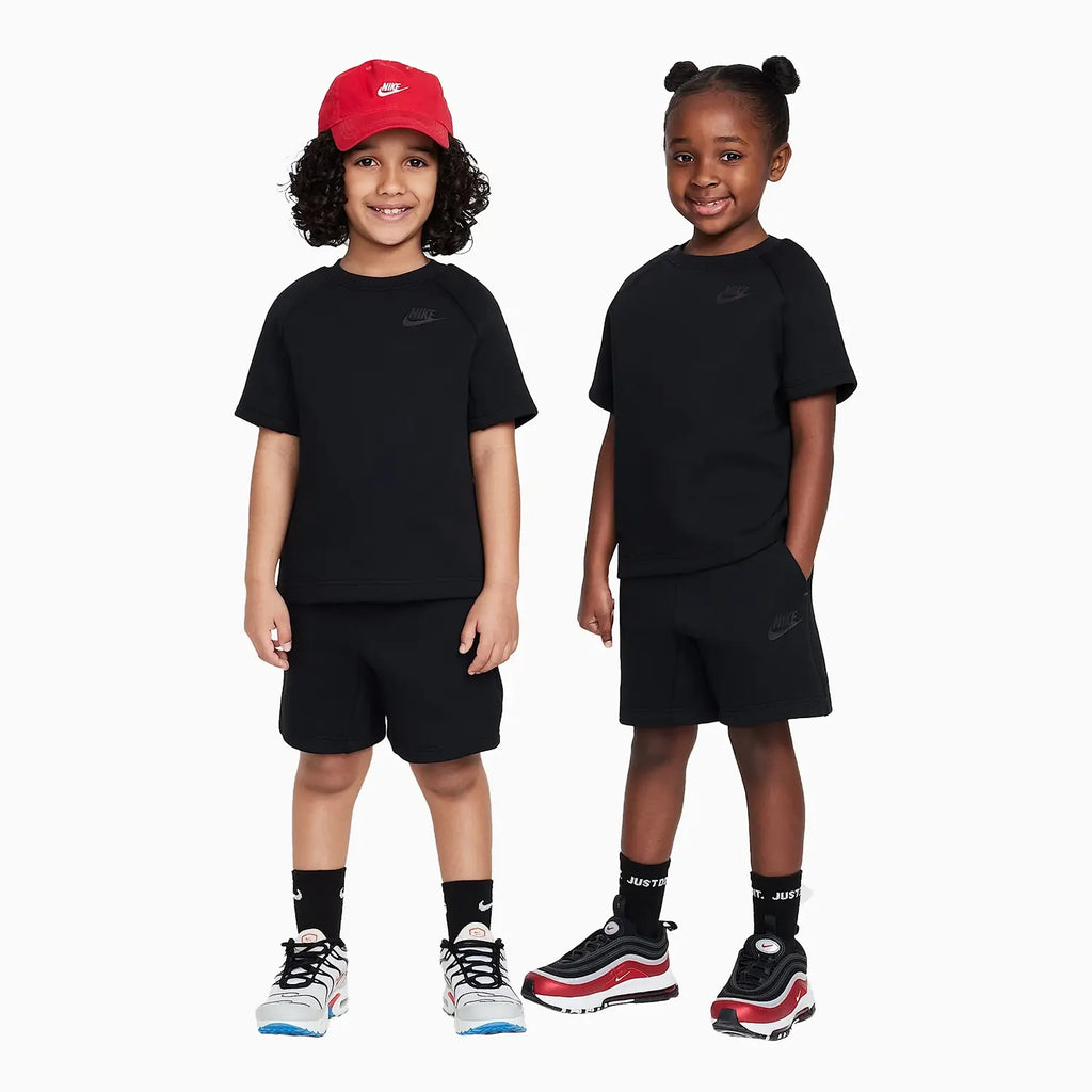 Conjunto de shorts tejidos de vellón técnico de 2 piezas para ropa deportiva infantil