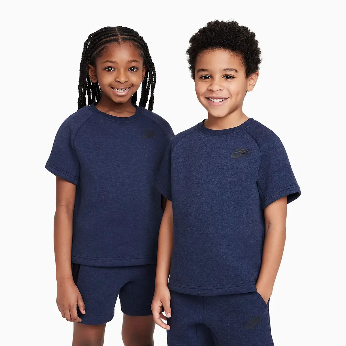 Conjunto de shorts de punto de 2 piezas de felpa técnica deportiva para niños