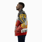 Blouson en cuir 50 ans de hip-hop pour homme