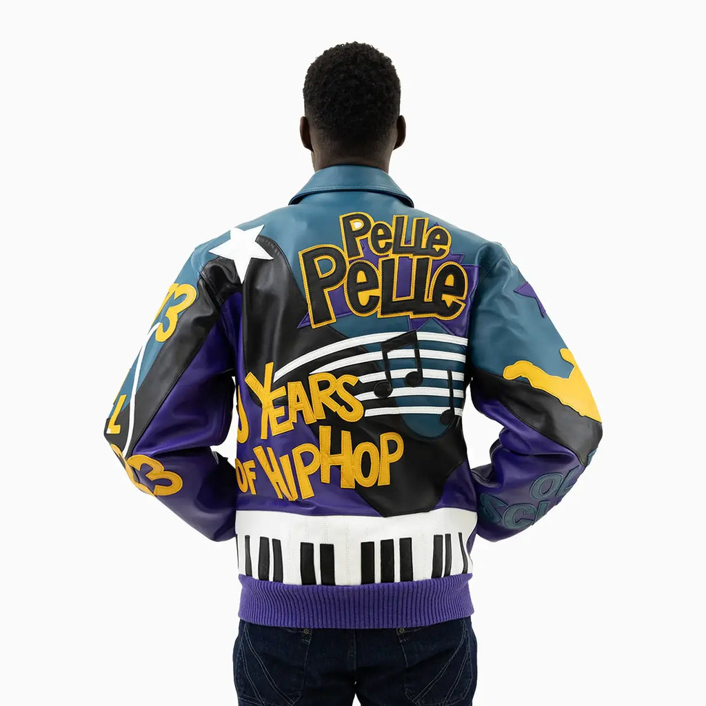 Chaqueta de cuero para hombre 50 años de Hip Hop