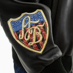 Chaqueta de cuero de felpa American Bruiser para hombre