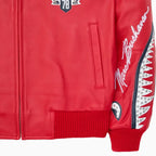 Chaqueta de cuero de felpa American Bruiser para hombre
