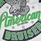 Chaqueta de cuero de felpa americana "Bruiser" para hombre