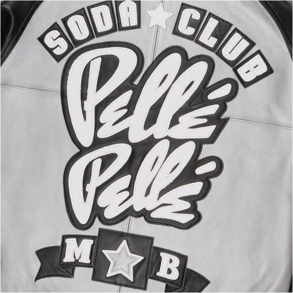 Chaqueta de cuero de felpa Classic Soda Club para hombre