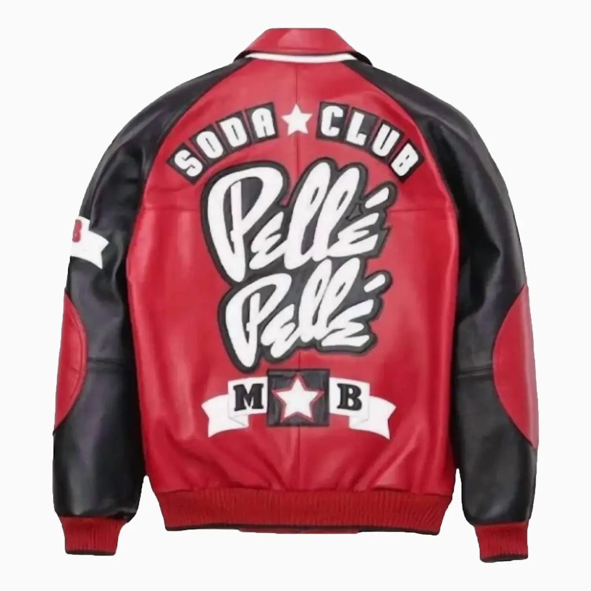Chaqueta de cuero de felpa Classic Soda Club para hombre