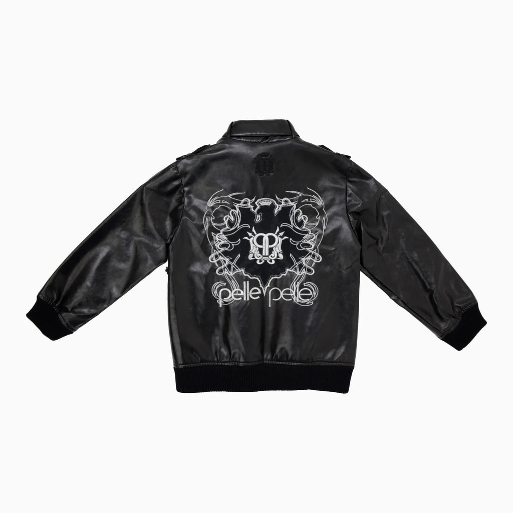 Kid's Multi Pocket Leather Jacket