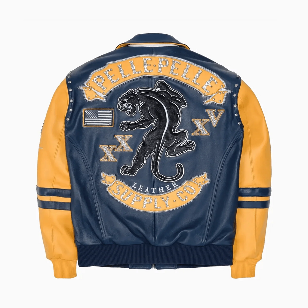 Blouson en cuir Panthère pour homme