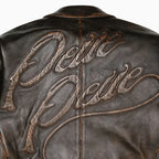 Chaqueta de cuero bicolor Pelle para hombre