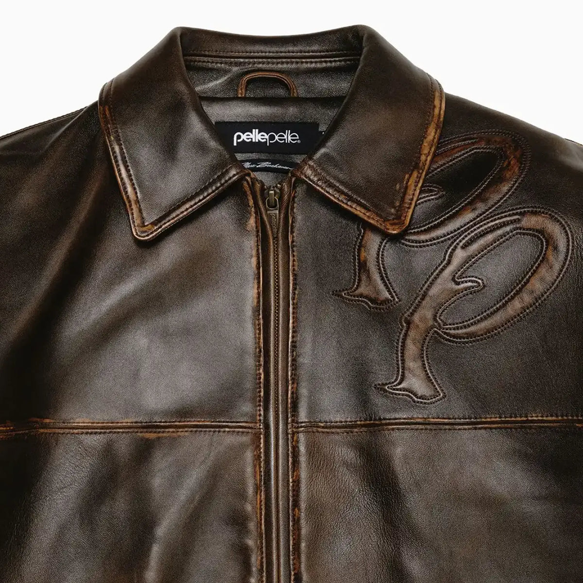 Chaqueta de cuero bicolor Pelle para hombre