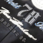 Chaqueta de cuero de peluche para hombre World Tour