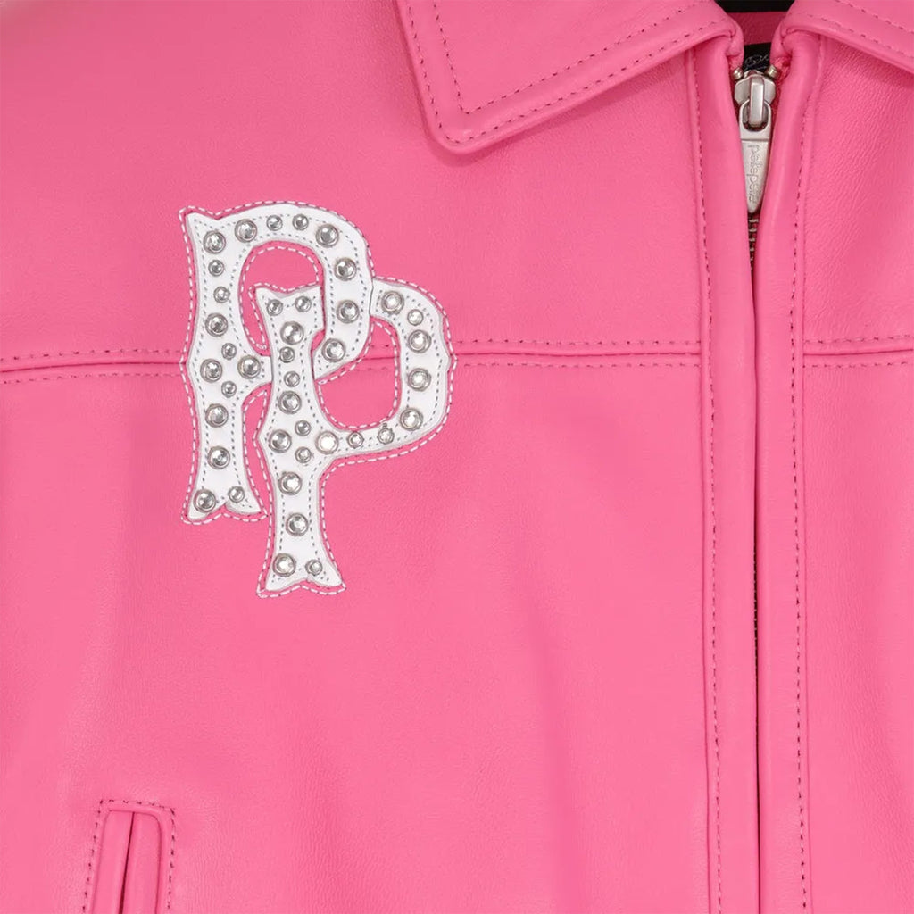 Chaqueta corta de cuero American Bruiser para mujer