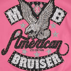 Chaqueta corta de cuero American Bruiser para mujer