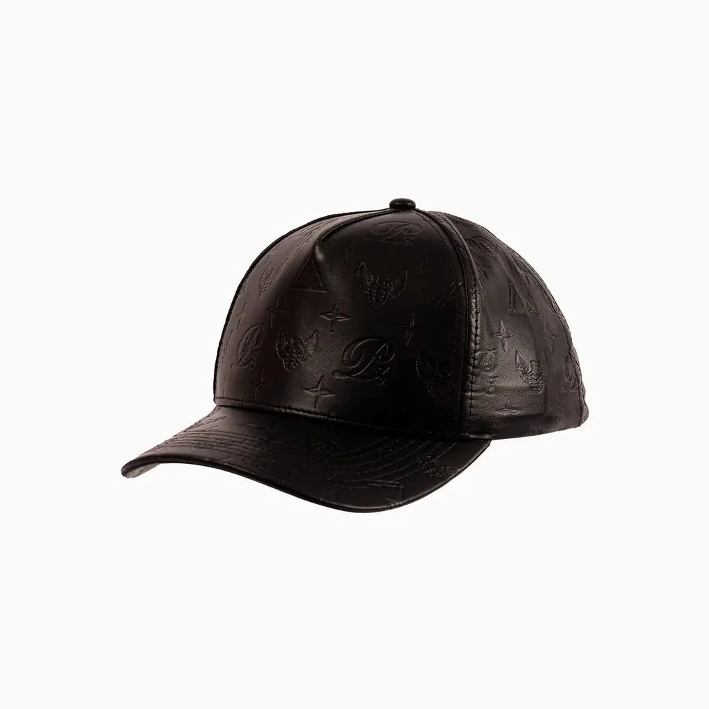 Casquette Strapback Monogrammée en Cuir pour Homme