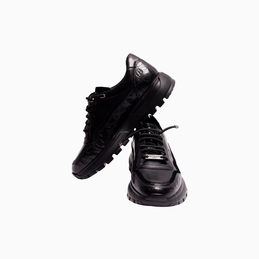 Tenis HC de piel con monograma para hombre