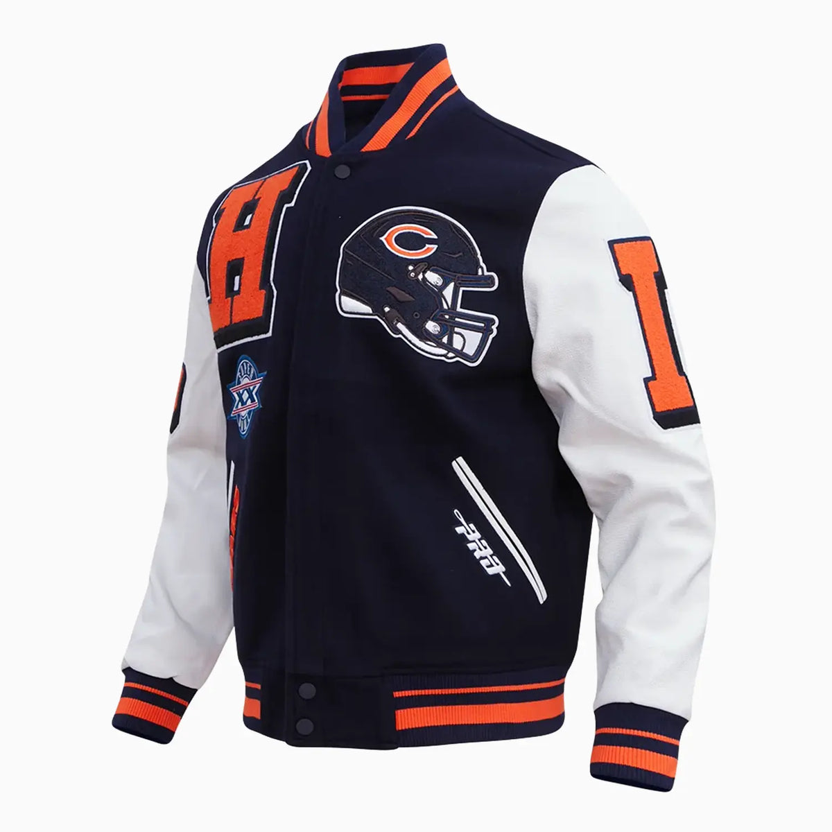 Chaqueta universitaria Chicago Bears Mash Up para hombre