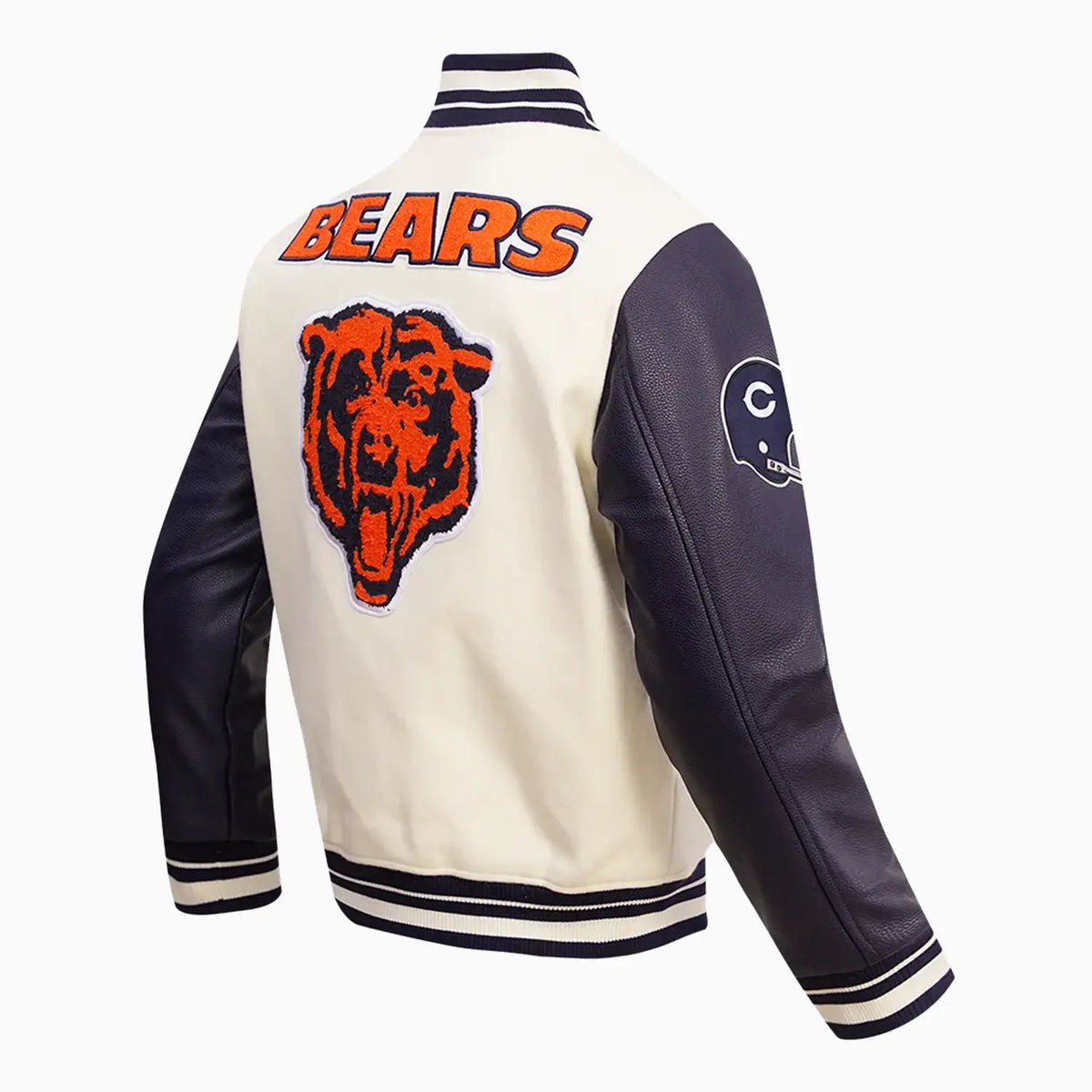 Chaqueta universitaria retro clásica Chicago Bears para hombre